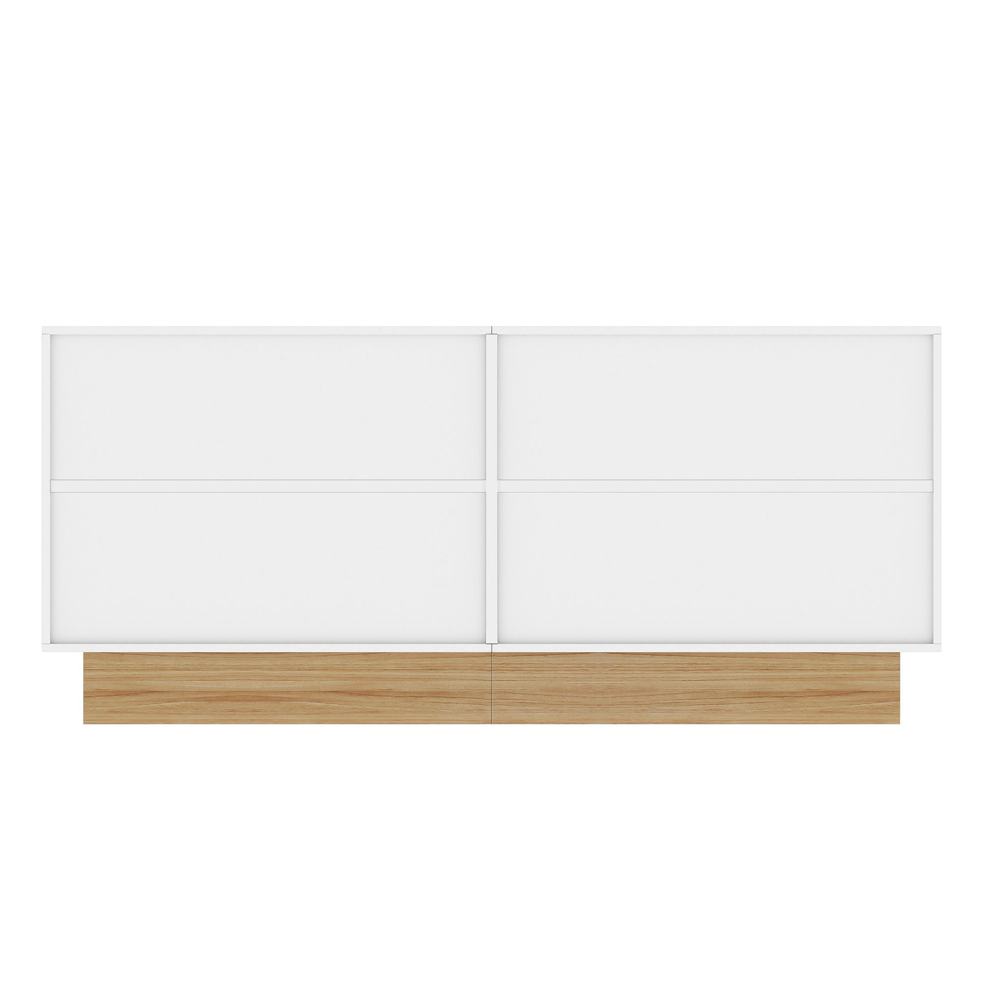 SIDEBOARD Weiß-Holzfarbe 160/38/75 cm - Weiß, Holzwerkstoff (160/75/38cm) - PANGIVO