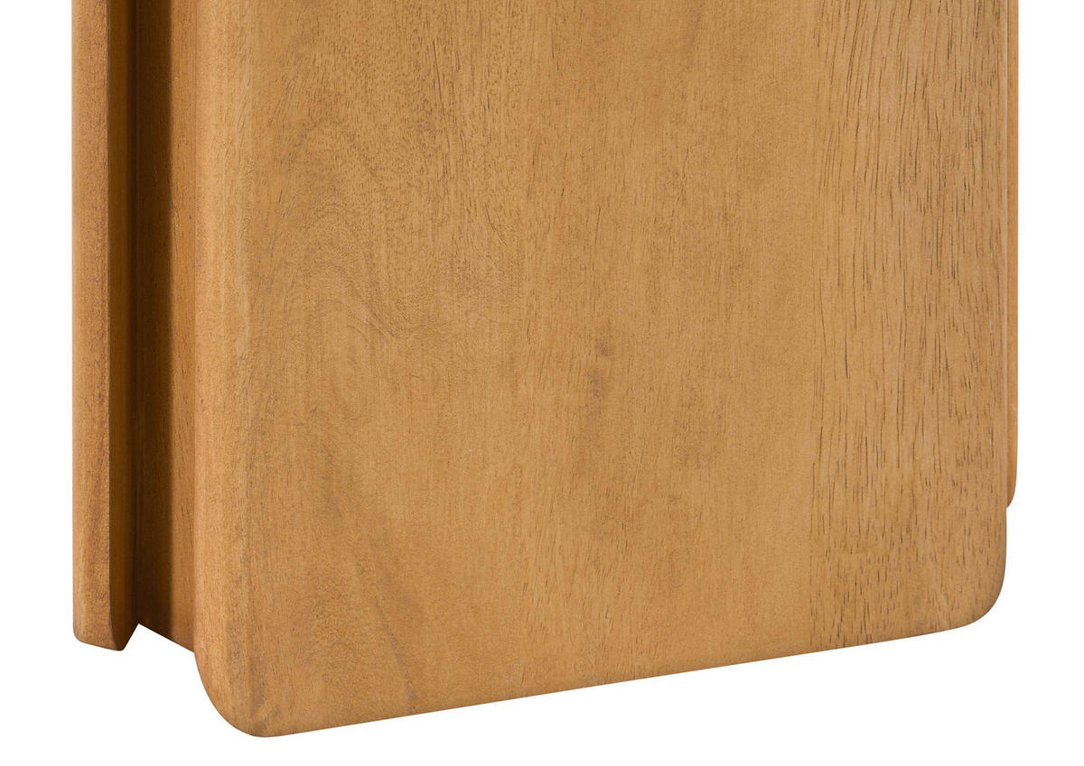 BEISTELLTISCH Mango 55x55x45 beige lackiert / Marmor beige LUGANO #104 - Beige, Holz (55/55/45cm) - Massivmoebel24
