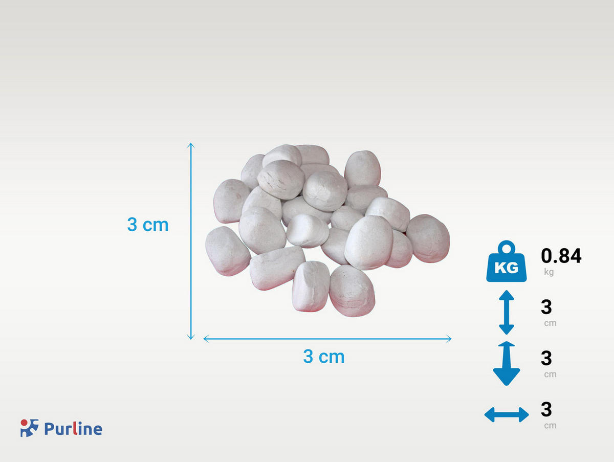 DEKOHOLZSCHEIT Weiß aus Keramik für Kamine und Öfen - Weiß, Keramik (3/3/3cm) - Purline