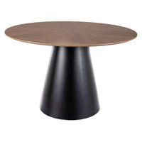 ESSTISCH Angel Eiche Natur / Schwarz 120 / 120 / 76cm - Schwarz/Braun, Holz/Holzwerkstoff (120/120/76cm) - Feldmann-Wohnen