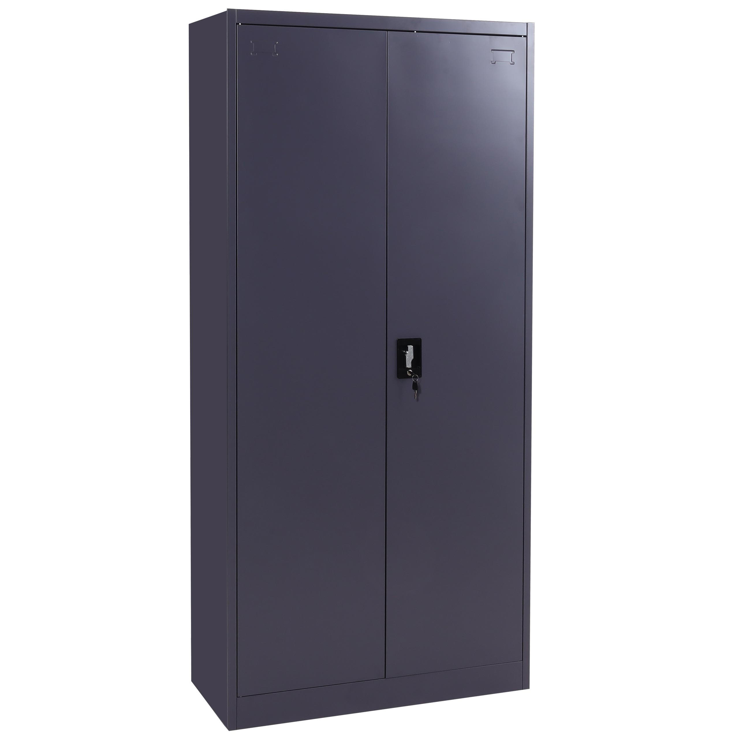 AKTENSCHRANK Grau - Grau, Metall (90/185/40cm) - MCW