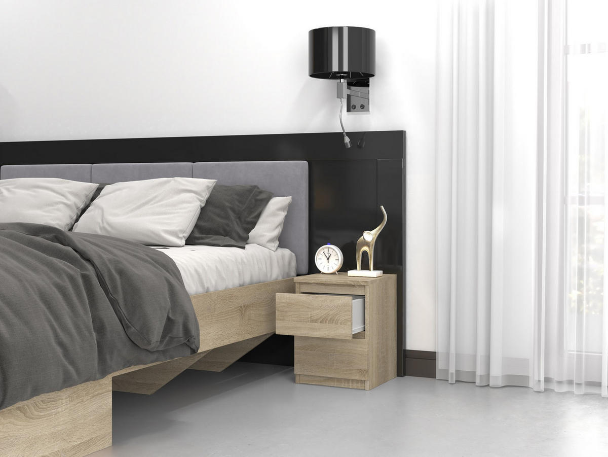 NACHTTISCH MALWA M2 - EICHE SONOMA - Sonoma Eiche, Holzwerkstoff (30/40/30cm) - CDF
