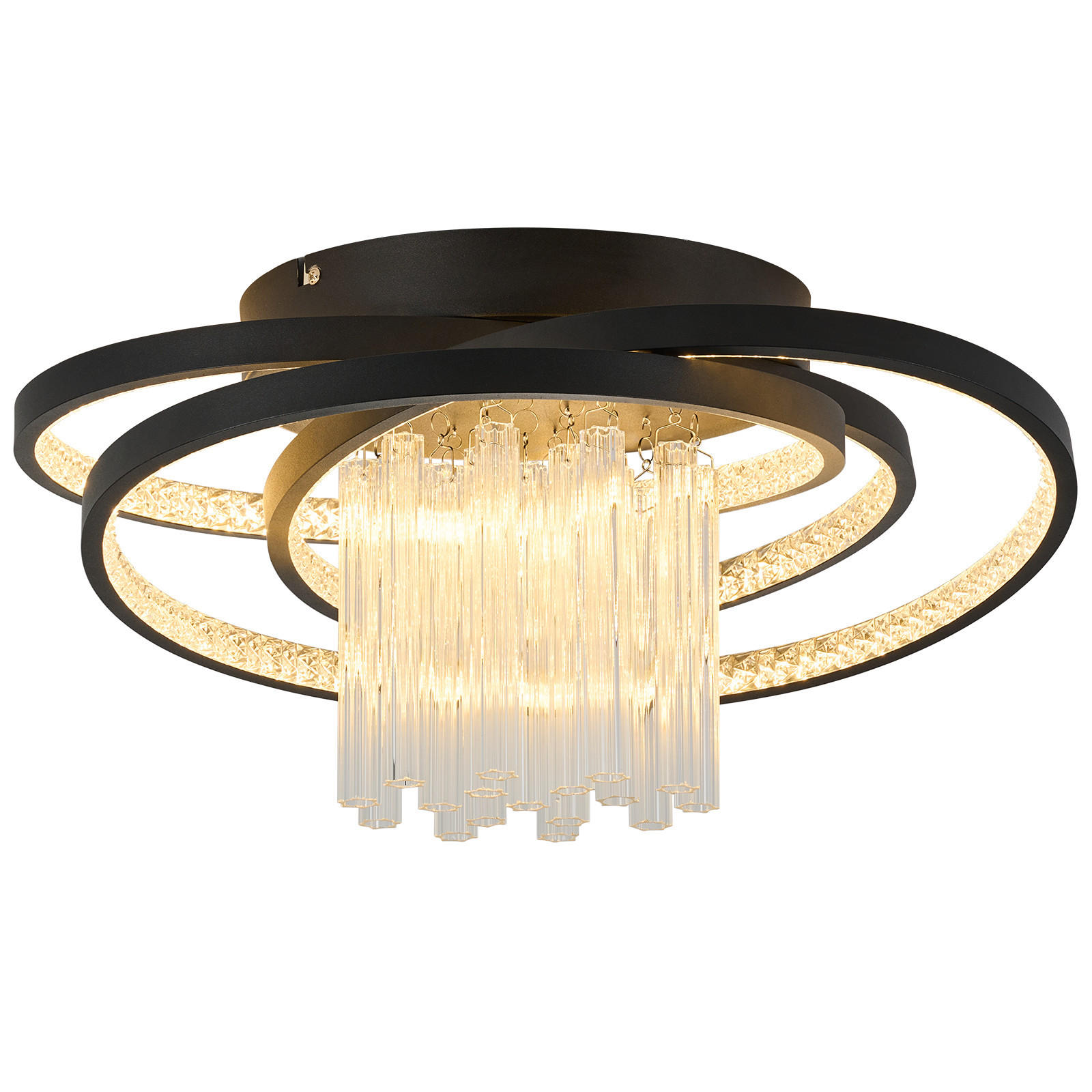 ZMH Led Schwarz 25x20x48 cm