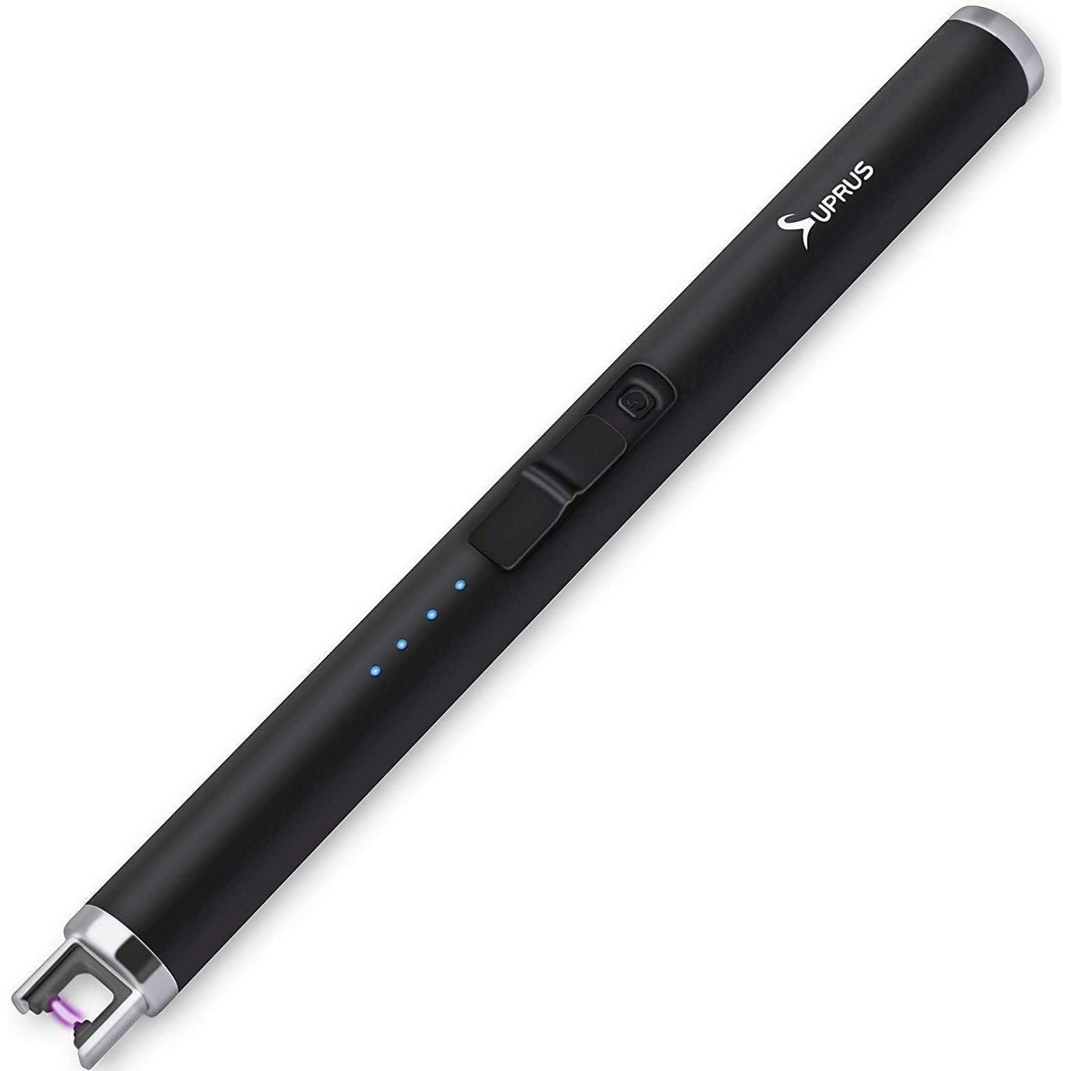 STABFEUERZEUG Plasma USB Aufladbar Winddicht Schwarz - Schwarz, Metall (1.8/1.5/17.5cm)