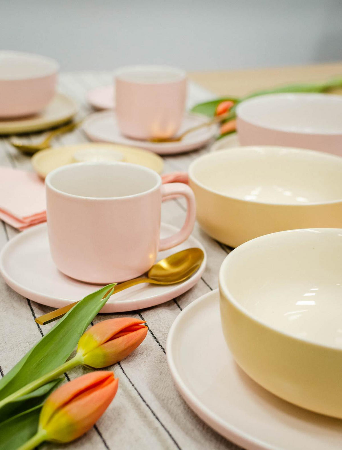 ESPRESSOTASSEN MIT UNTERTASSEN Jasper Rosa 100 ml 4er Set - Rosa, Keramik (1/1/1cm) - Ritzenhoff Breker