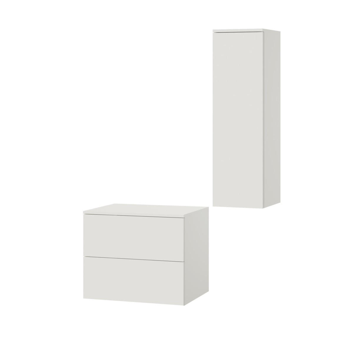 BADMÖBEL-SET Color Weiß 2-Teilig (2S 60 + 1D 100) - Weiß, Holzwerkstoff (90/160/45cm) - mzm24