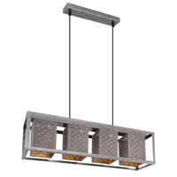 HÄNGELEUCHTE Metall Grau - Grau, Metall (75/20/120cm)