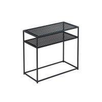 KONSOLENTISCH ALCUDIA, Einscheibensicherheitsglas, Schwarz, 80 x 40 x 77 cm - Schwarz, Glas/Metall (40/80/77cm) - KADIMA DESIGN