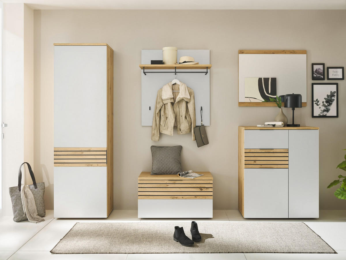 GARDEROBE 5-teilig in 290/200/38 cm - Weiß, Holz (290/200/38cm) - moebel dich auf