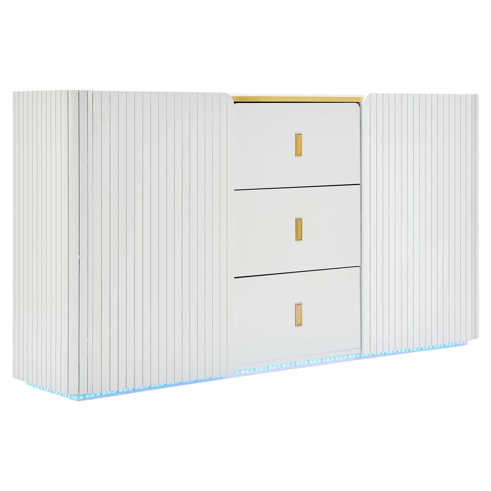 SIDEBOARD Weiß 150/35/80 cm - Weiß, Holzwerkstoff (35/80/150cm) - Urban Meuble