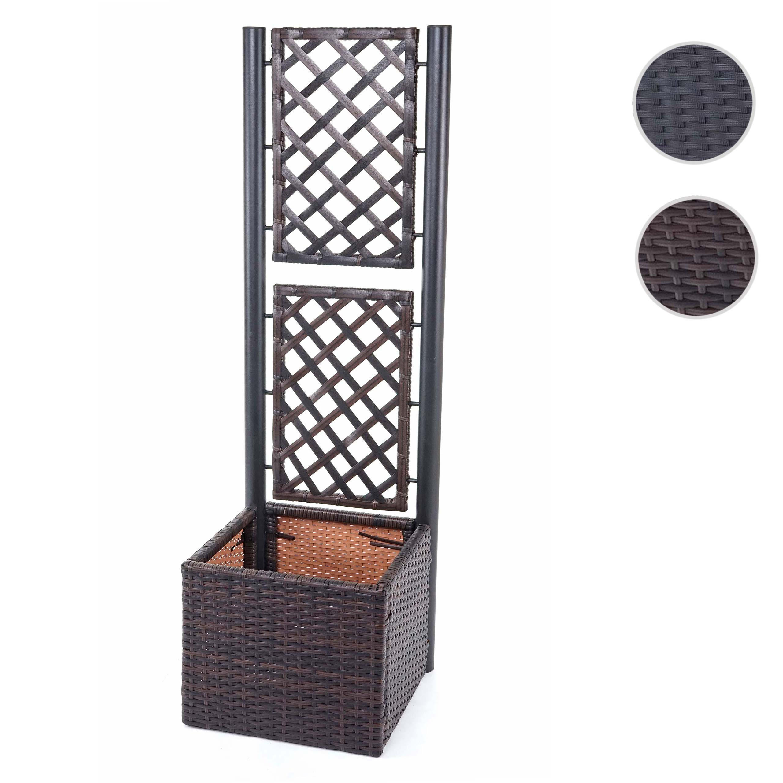 POLY-RATTAN RANKGITTER Braun, Anthrazit - Anthrazit/Braun, Kunststoff (43/142/43cm) - MCW