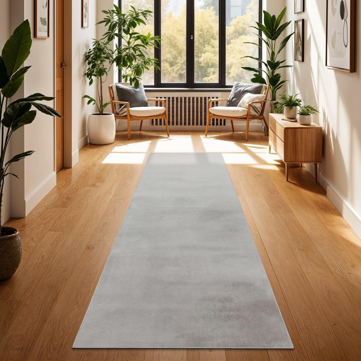 HOCHFLORTEPPICH 80/300 SOFT 380 - Grau, Kunststoff (80/300cm) - Paco Home