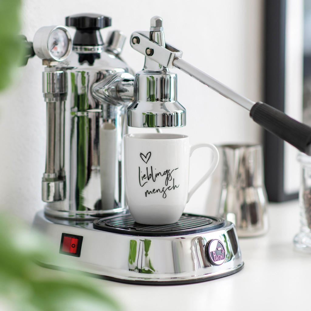 BECHER MIT HENKEL 'LIEBLINGSMENSCH' Statement weiß 290 ml 6er Set - Weiß, Keramik (0.29L) - Villeroy & Boch