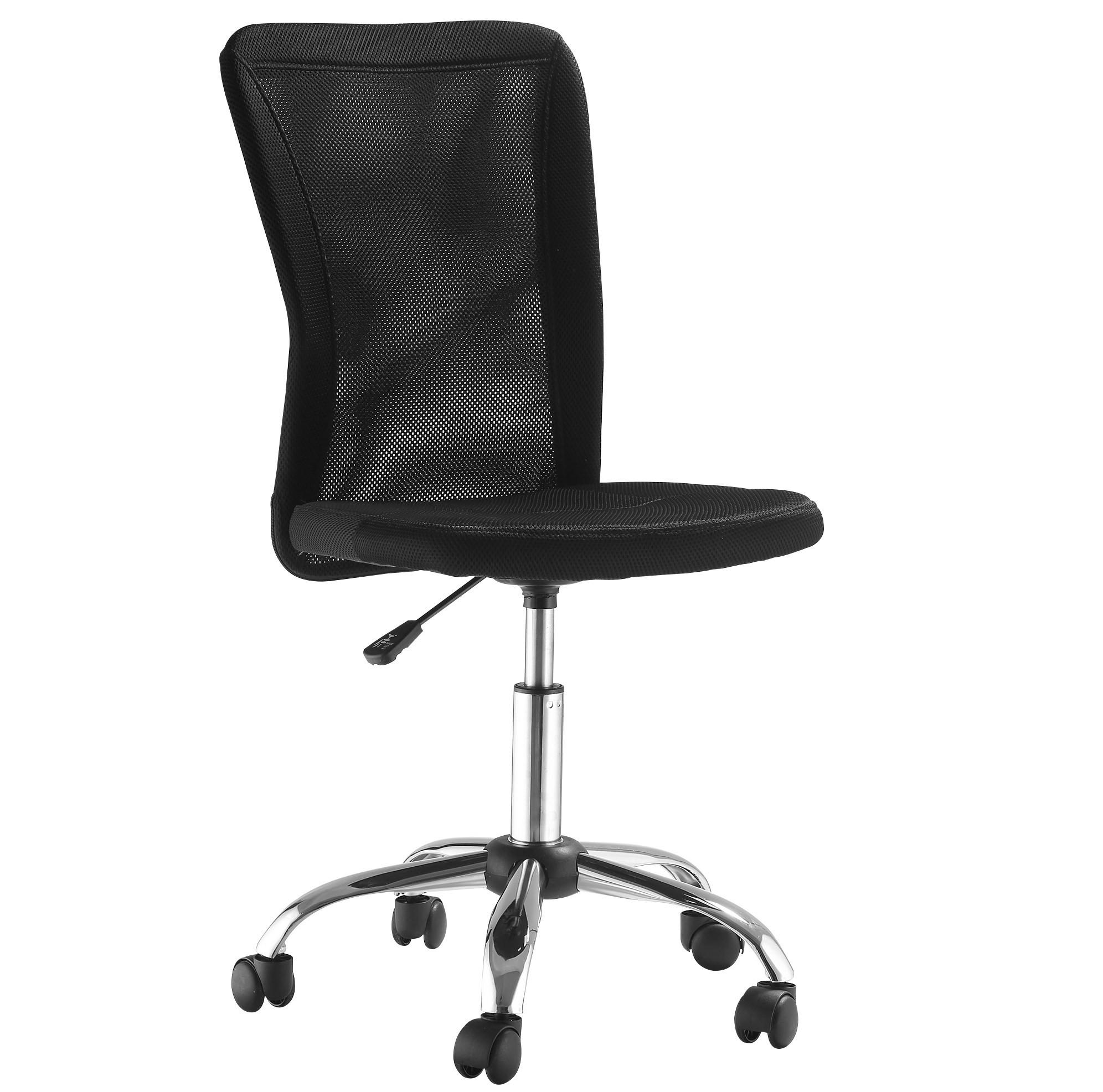 BÜROSTUHL höhenverstellbar 43 x 58 x 90-100 cm Polyester Black - Schwarz, Kunststoff (58/100/43cm) - Meubliv