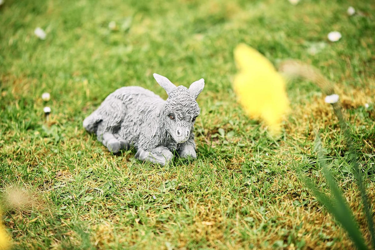 STEINFIGUR Esel Sarah frostfest wetterfest Steinguss - Grau, Stein (12/16/9cm) - stoneandstyle