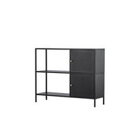 SIDEBOARD, Salta, Schwarz, Stahl, 100 x 30 x 75 cm - Schwarz, Metall (100/75/30cm) - ebuy24