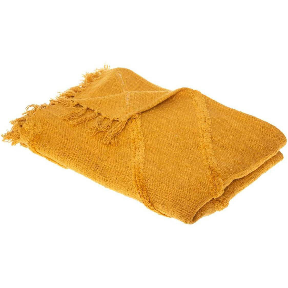 TAGESDECKE Inca 180/130 cm - Gelb, Naturmaterialien (130/180cm) - Atmosphera Createur d´interieur