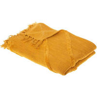 TAGESDECKE Inca 180/130 cm - Gelb, Naturmaterialien (130/180cm) - Atmosphera Createur d´interieur