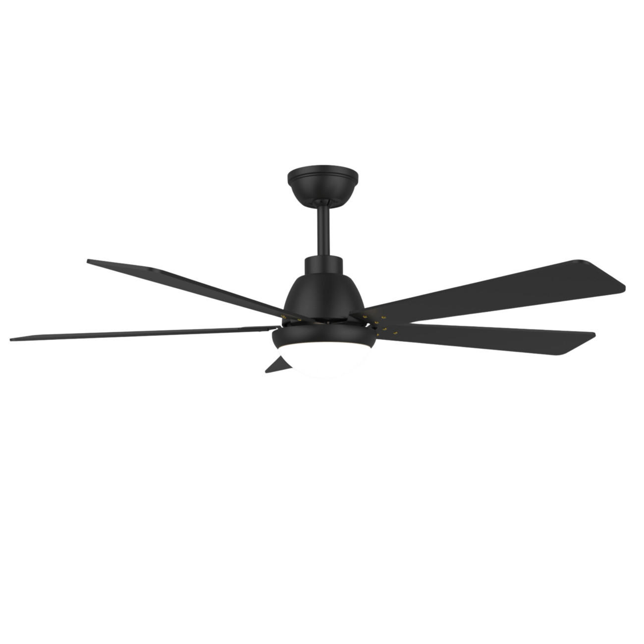 LED-DECKENVENTILATOR Cosmo, Schwarz, 37cm - Schwarz, Glas (37/132/37cm) - KOSILUM