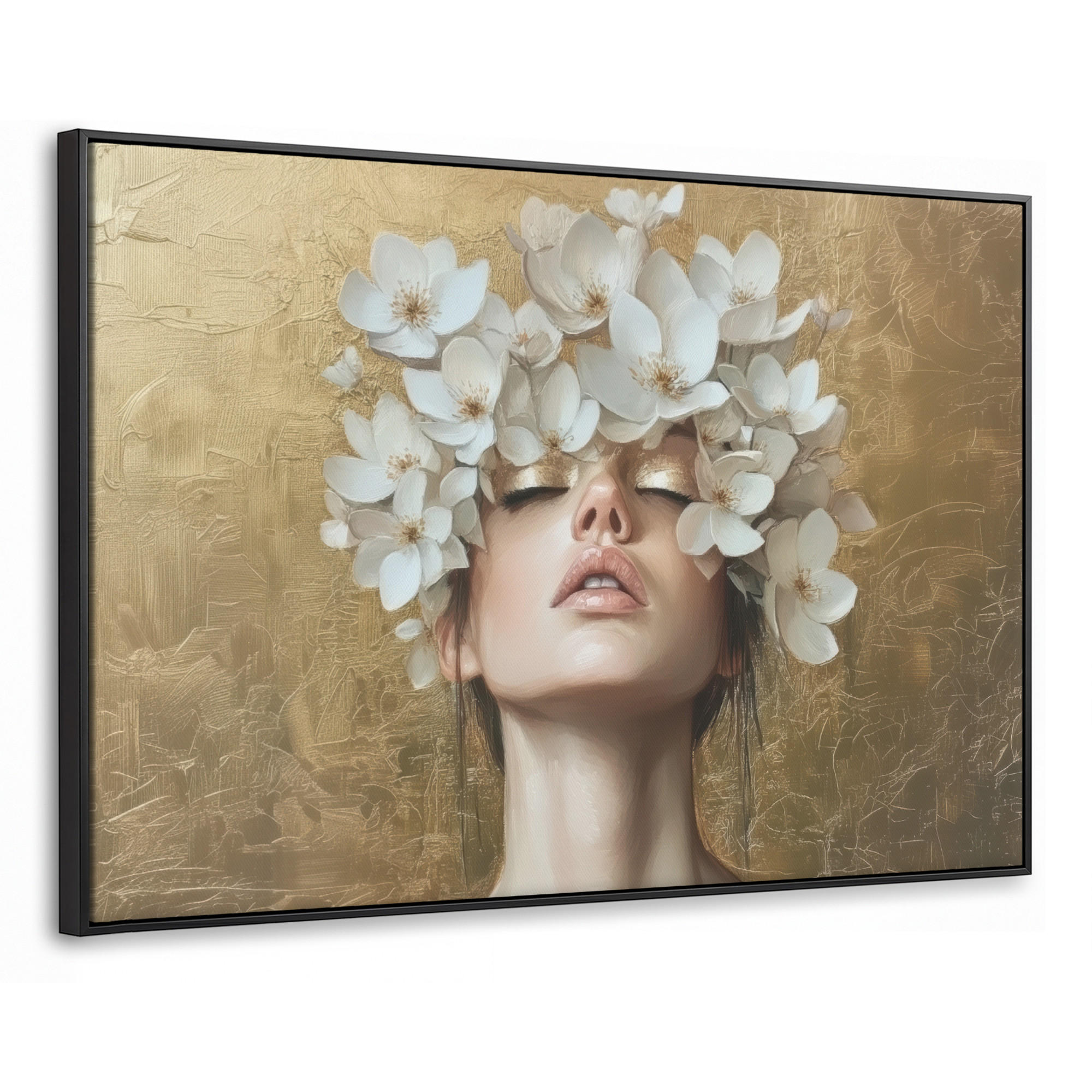 MuchoWow Leinwand Gold 120x80 cm