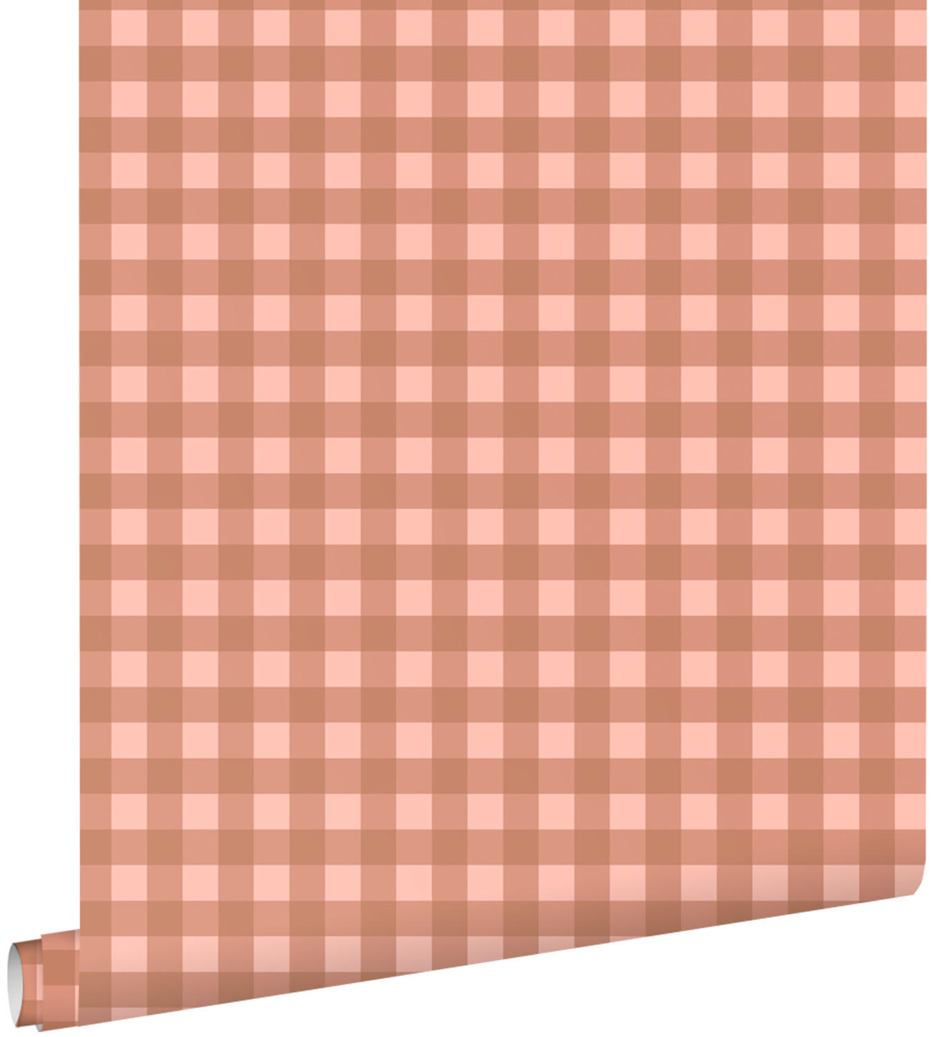 TAPETE Karomuster 50 x 900 cm - Terracotta, Papier (50/900cm) - ESTAhome