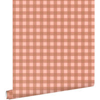 TAPETE Karomuster 50 x 900 cm - Terracotta, Papier (50/900cm) - ESTAhome