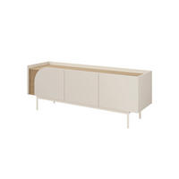 TV-LOWBOARD CARLO 10 147/54/42 cm in Macadamia / Frühlingseiche - Kaschmir, Holzwerkstoff (147/54/42cm) - Deine Möbel 24