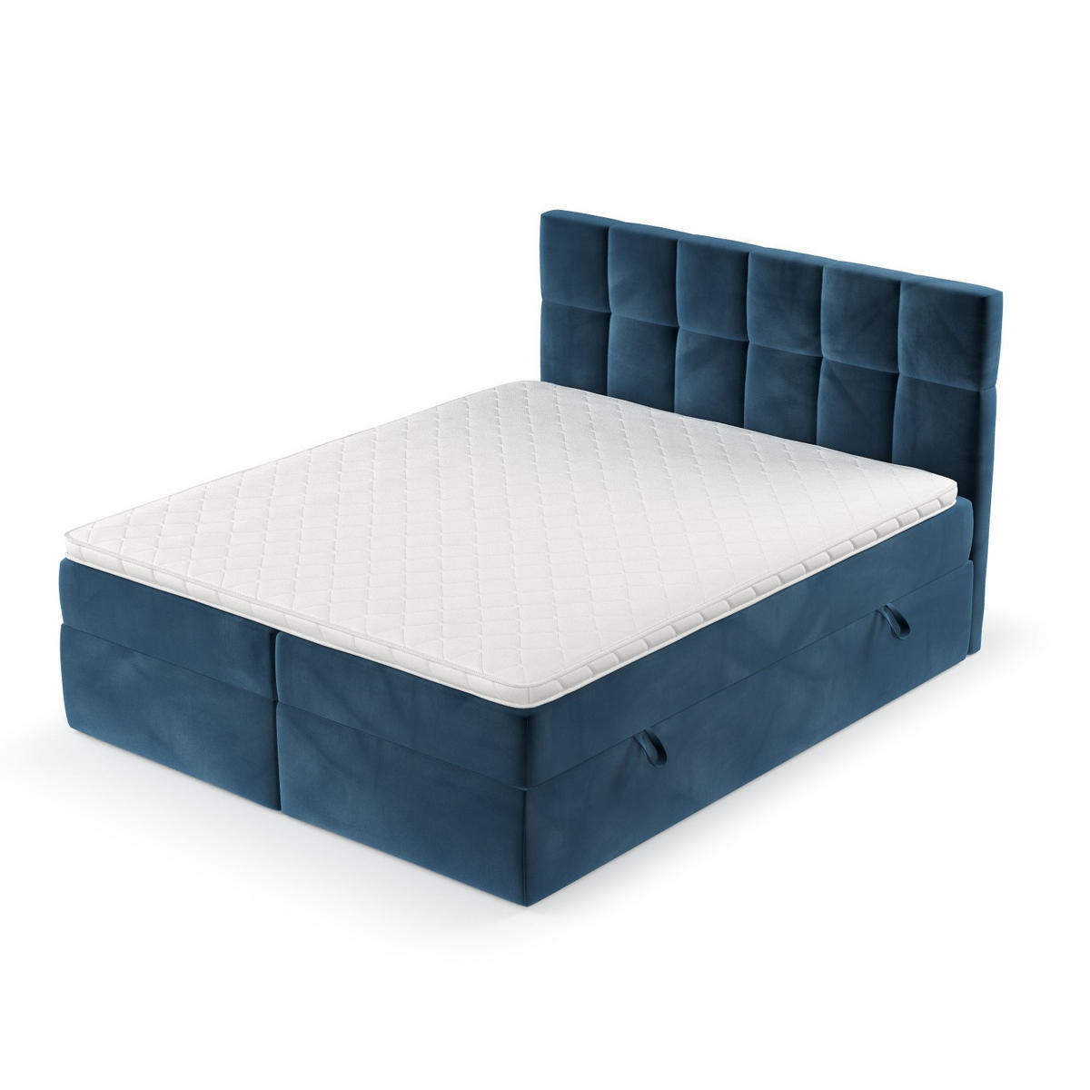 POSTEL BOXSPRING VARENO 180/200 Tmavě modrá - černá/tmavě modrá, kov/dřevo (180/200cm) - AltaBeds