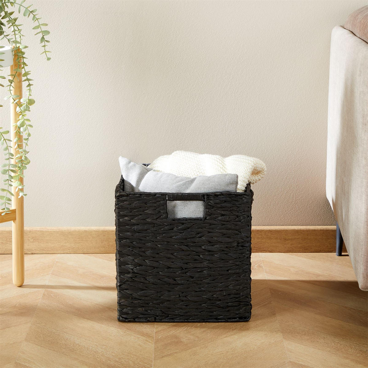 KORB CAO 2ER-SET - Schwarz, Naturmaterialien (32/32/32cm) - CARO-Möbel