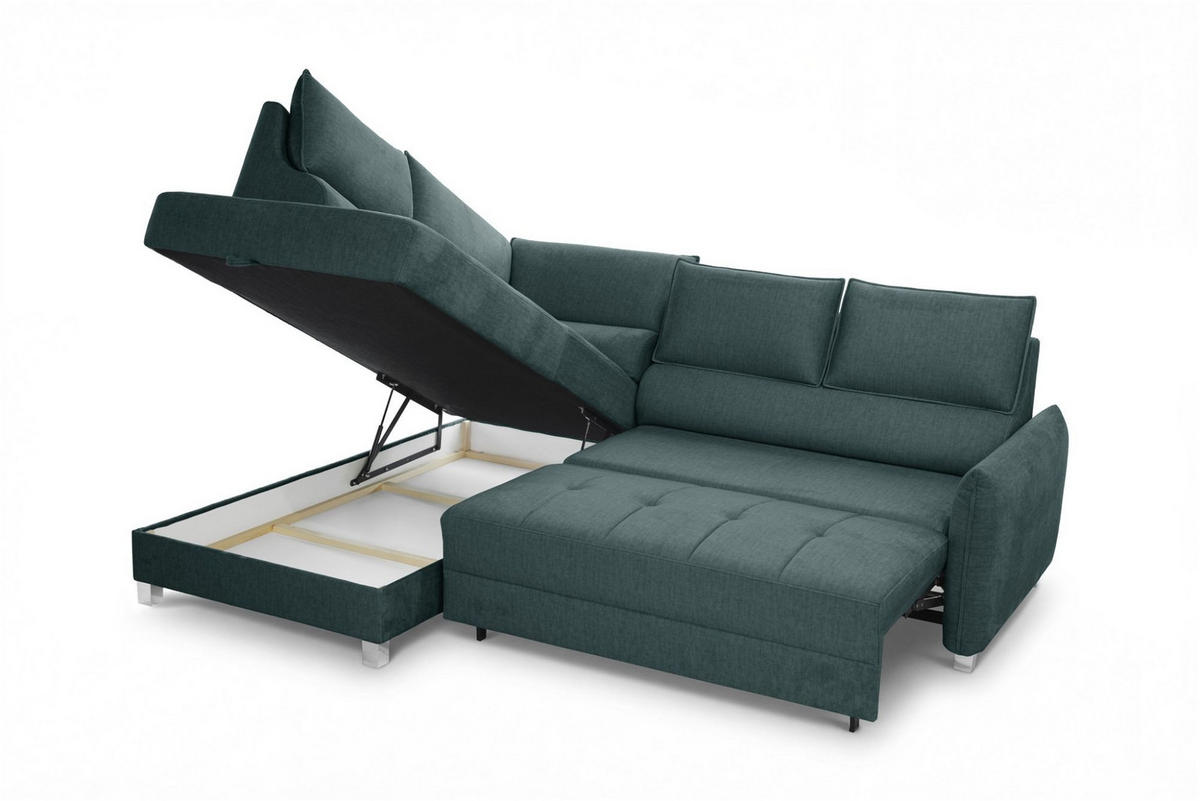 ECKSOFA Marno In Chill Me - Grün, Holzwerkstoff/Textil (200/260cm) - Fun Möbel