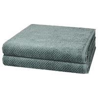 DUSCHTUCH Pure 2er-Set - Dunkelgrün, Textil (80/150cm) - Cawö