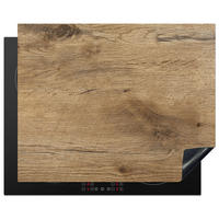 HERDABDECKPLATTE Holz - Braun - Holzoptik 65x52 cm - Eichefarben, Kunststoff (65/0.2/52cm) - MuchoWow