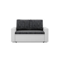 SOFA 2-SITZER MIT SCHLAFFUNKTION LUNA, Schwarz + Grau - Schwarz/Grau, Textil (148/90/87cm)