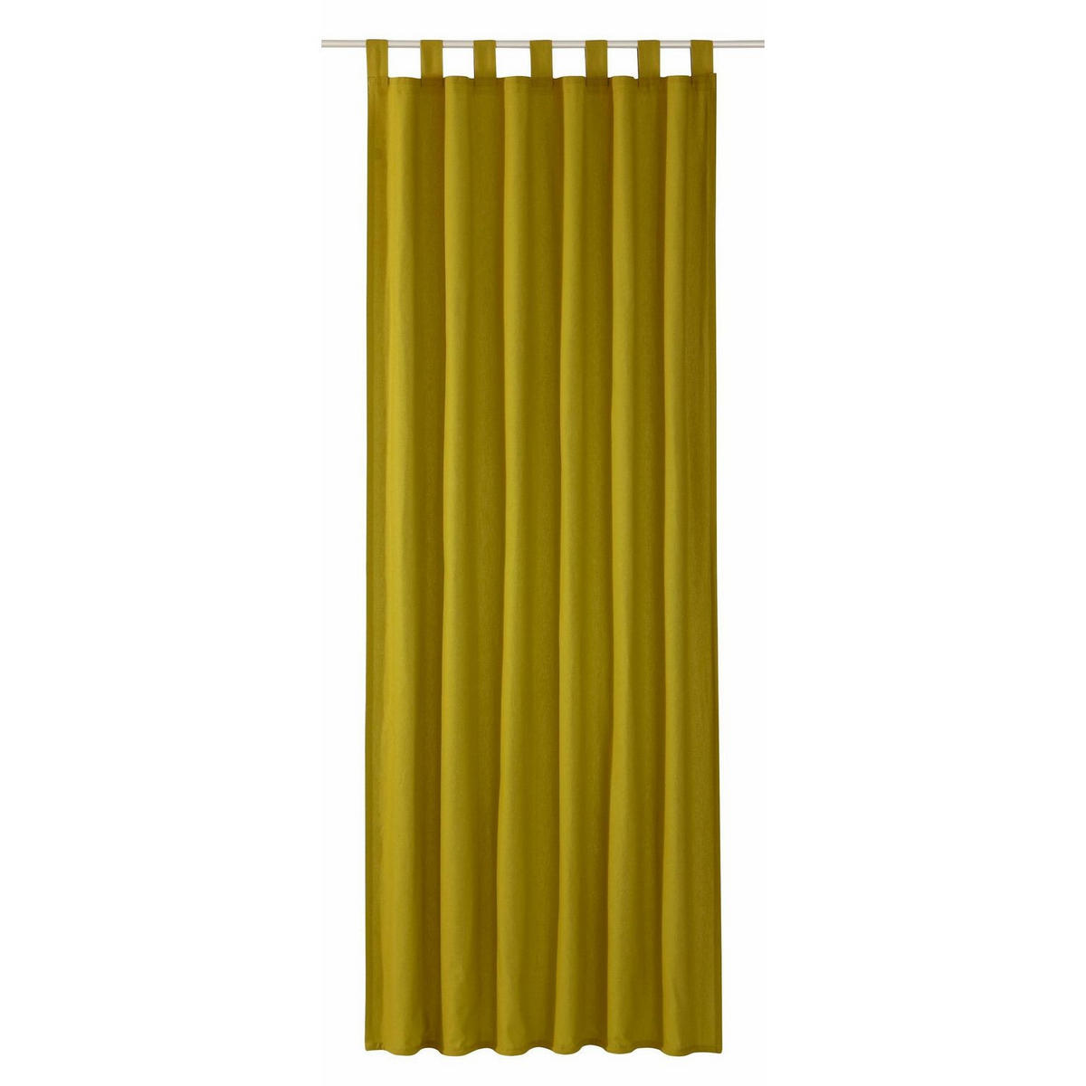 SCHLAUFENVORHANG IM UNI DESIGN DOVE Blickdicht - Waldgrün, Textil (140/0.5/255cm) - Tom Tailor