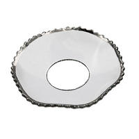 GLAS-KERZENMANSCHETTE (Bobeches) Gezackt, gewellt Silber für Kerzen bis Ø 25 mm - Transparent, Paraffin (7/0.2/7cm) - Holfeuer Crystal Design