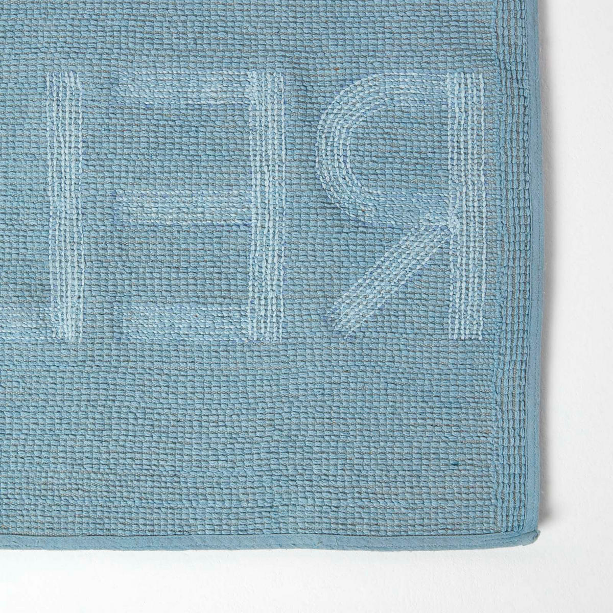 BADEMATTE Relax blau 50/80 cm, 100% Baumwolle - Blau, Textil (50/80cm) - Homescapes