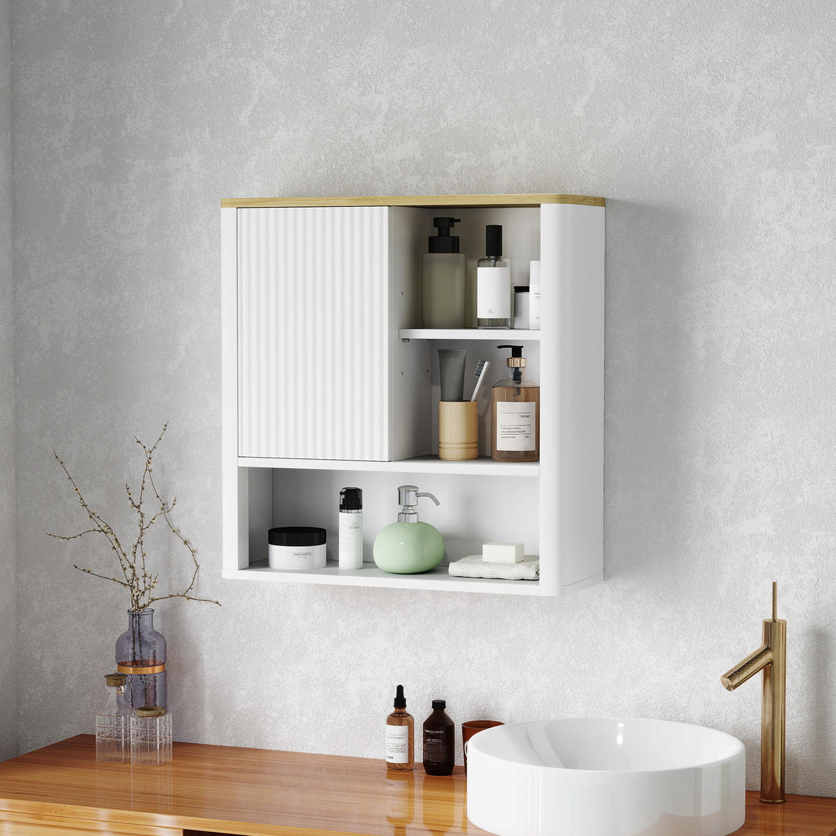 HÄNGESCHRANK Weiß 1 Stück - Weiß, Kunststoff (60/62/20cm) - GiPP