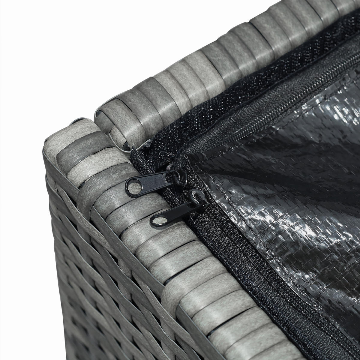 KISSENBOX Grau - Grau, Metall (59.7/80/80cm) - Teamson Home