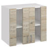 KÜCHENHÄNGESCHRÄNKE G80 2DS1 Eiche bordeaux - Bordeaux, Holzwerkstoff (80/60/31cm) - roe furniture