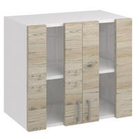 KÜCHENHÄNGESCHRÄNKE G80 2DS1 Eiche bordeaux - Bordeaux, Holzwerkstoff (80/60/31cm) - roe furniture