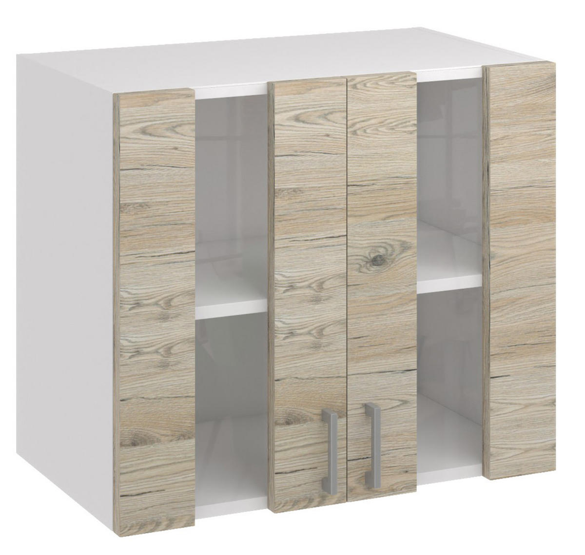 KÜCHENHÄNGESCHRÄNKE G80 2DS1 Eiche bordeaux - Bordeaux, Holzwerkstoff (80/60/31cm) - roe furniture