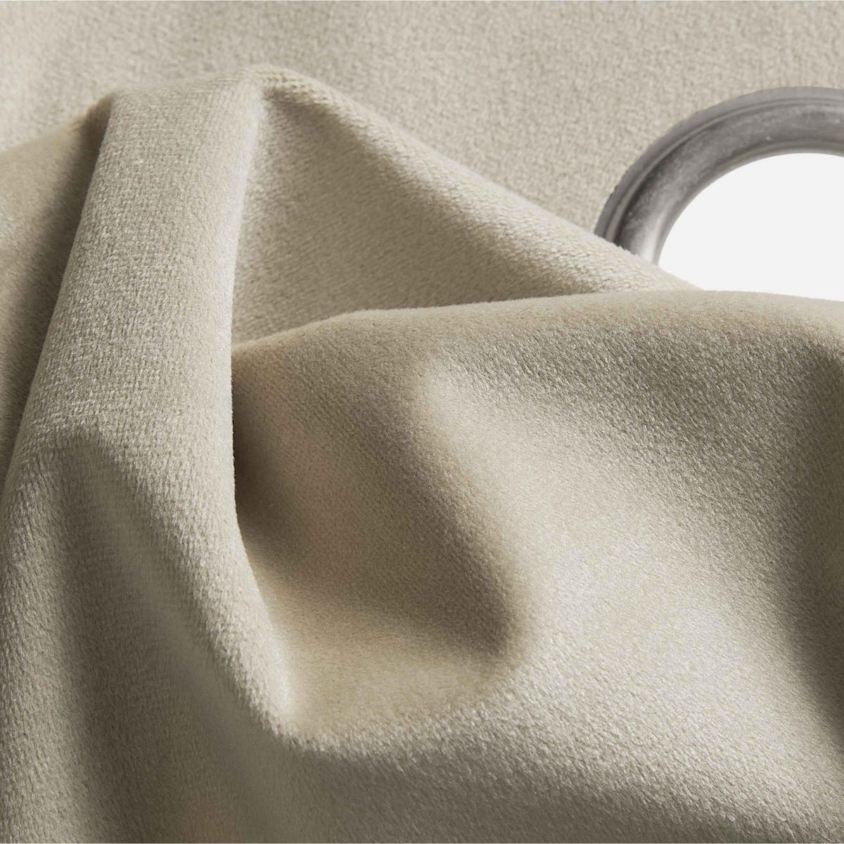 ÖSENVORHANG VELVET SIGNATURE - Beige, Textil (140/1/250cm) - Tom Tailor
