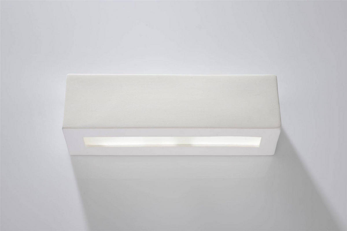 LED WANDLEUCHTE VEGA Keramik Weiß - Weiß, Glas (9/9/32cm) - Sollux Lighting