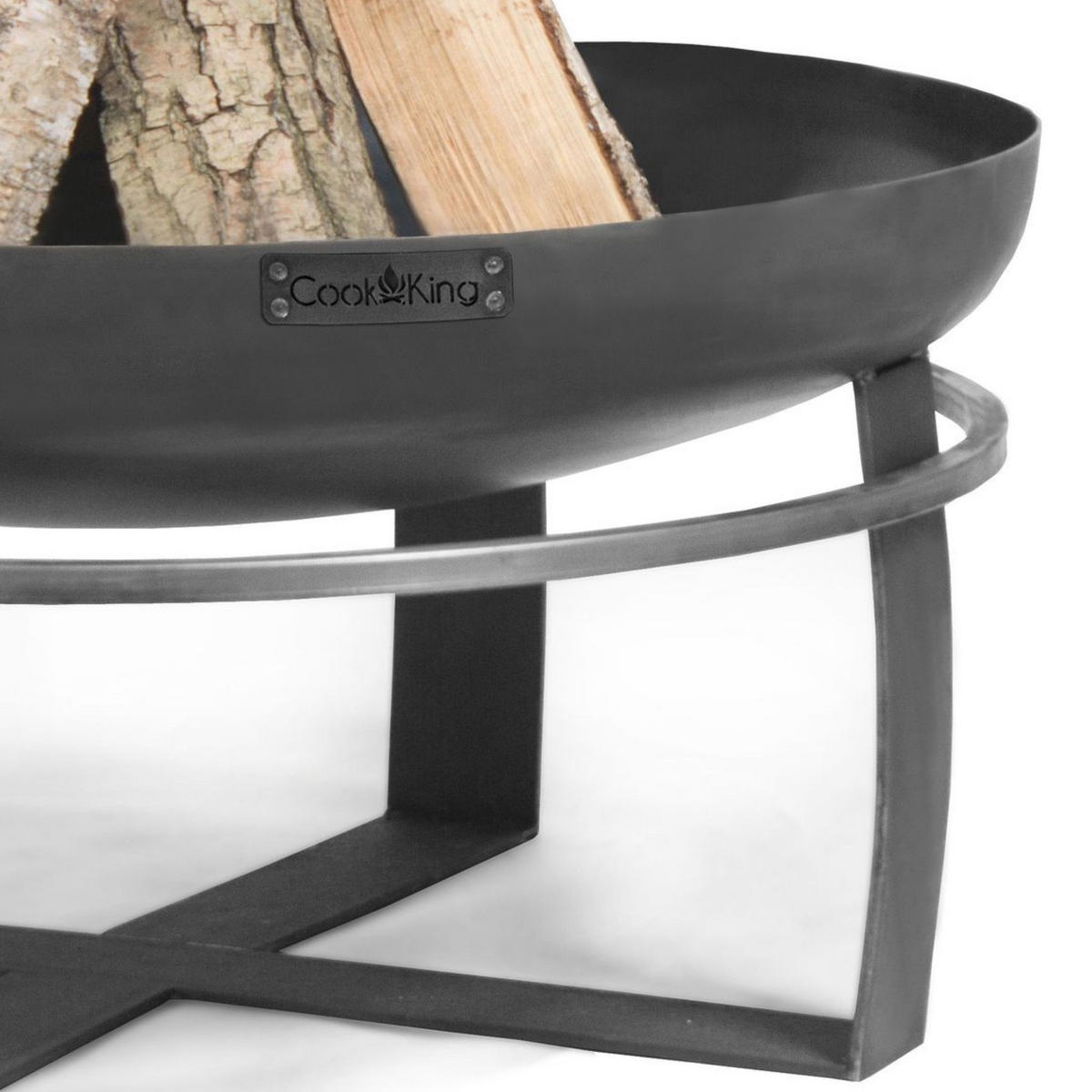 FEUERSCHALE Maryland Stahl rund Ø 60 cm - Schwarz, Metall (60/36/60cm) - Mr. Deko