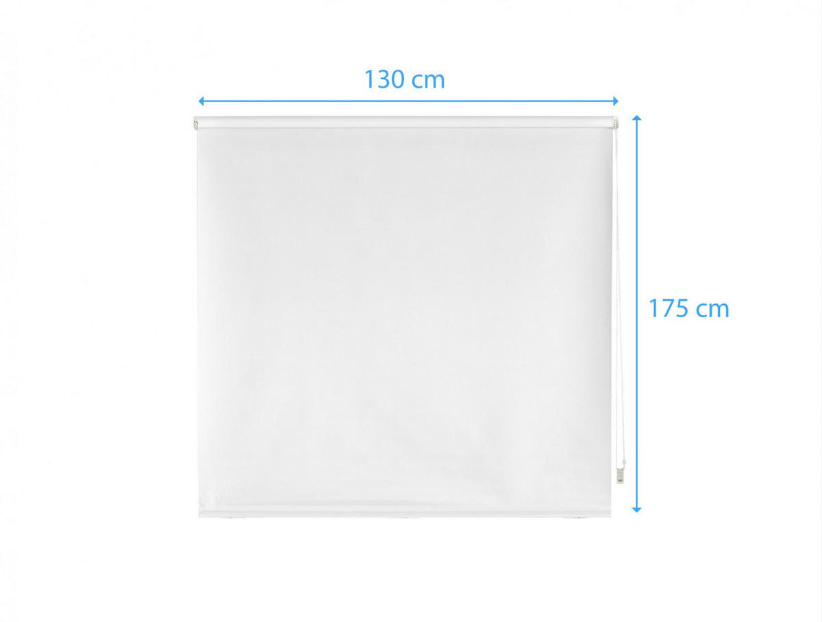 ROLLO Polyester Transluzent Weiß 130x175 - Weiß, Textil (130/175/1cm) - Purline