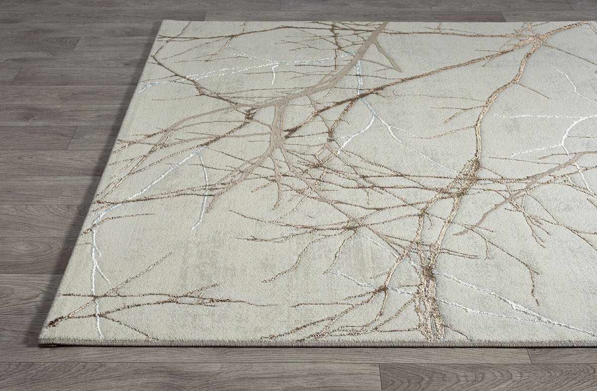 KURZFLORTEPPICH Abstrakt KAVALA Polyester Creme 160 x 230 cm - Beige, Textil (160/230cm) - KADIMA DESIGN