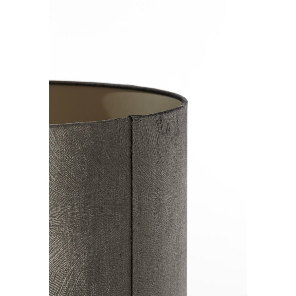 LAMPENSCHIRM LUBIS Ø50x38 cm, Grau - Grau, Textil (50/50/38cm) - Light & Living