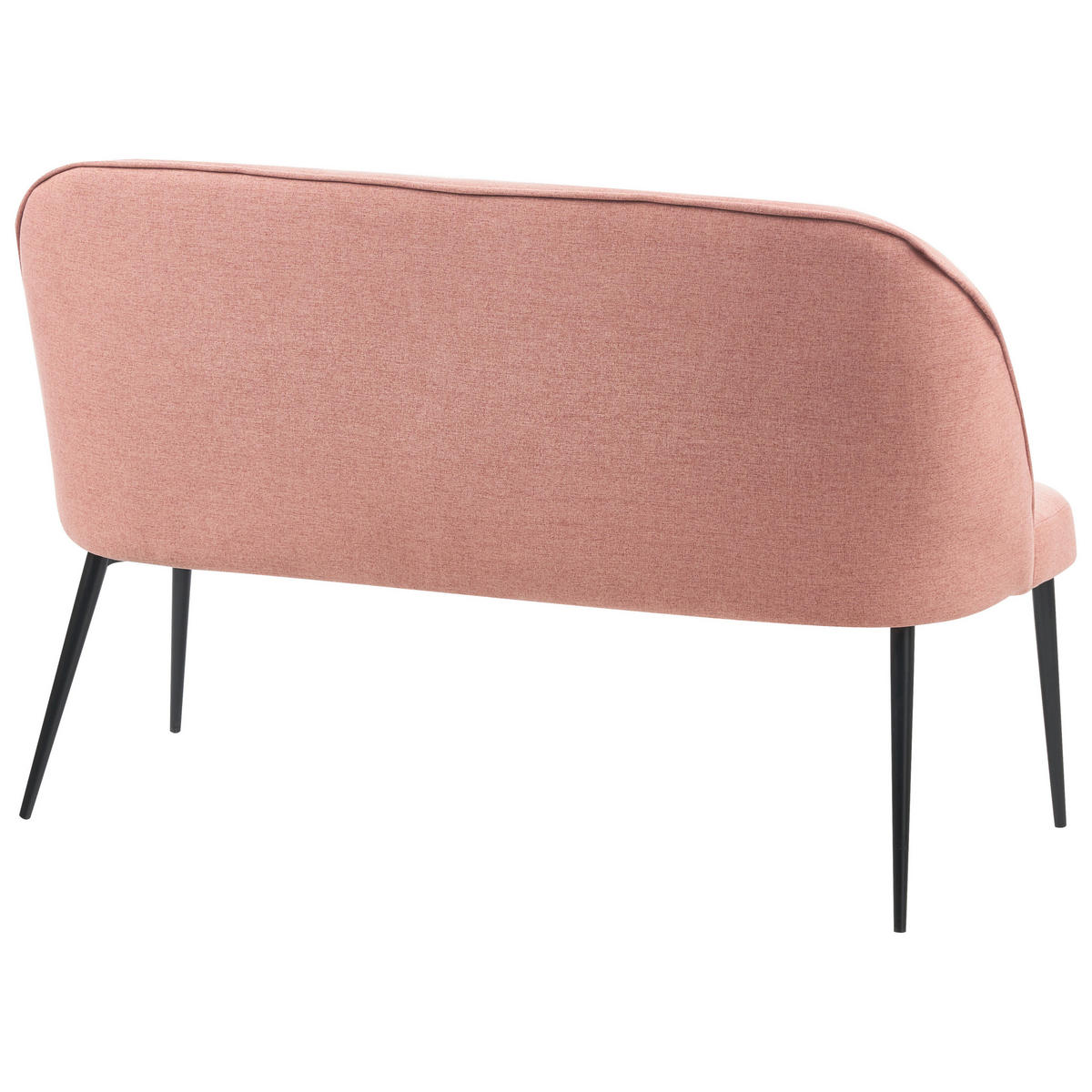 2-SITZER-KÜCHENSOFA rosa Osby - Pink/Schwarz, Textil (130/85/49cm) - Beliani