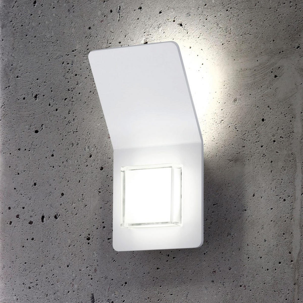 LED AUSSEN-WANDLEUCHTE Alu Weiß PIAS - Weiß, Metall (9.5/25/13cm)