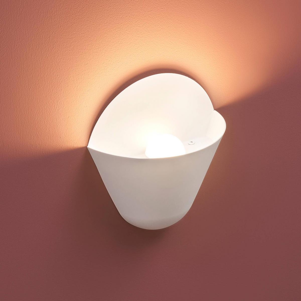 WANDLEUCHTE Flo, Weiß, 20cm - Weiß, Metall (9/20/18cm) - KOSILUM
